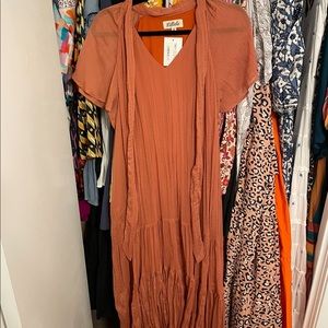 Listicle Orange Maxi Dress - Brand New